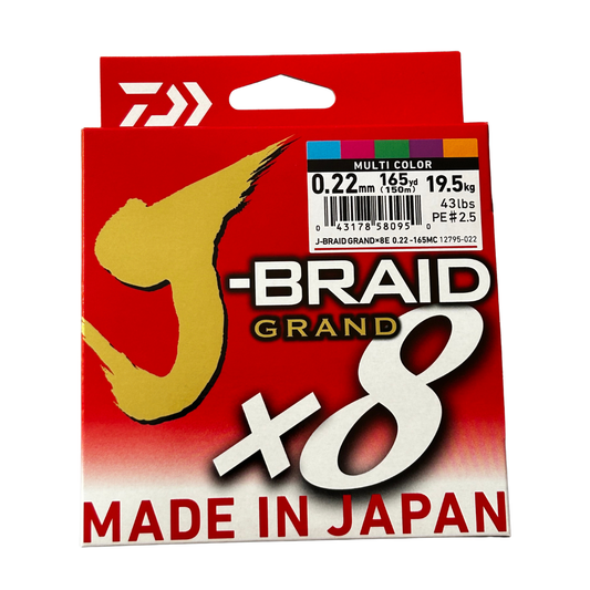 Tresse Daiwa J-Braid Grand X8 Multicolore